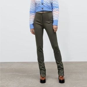 NWT Zara Side Vent Split Hem Pants